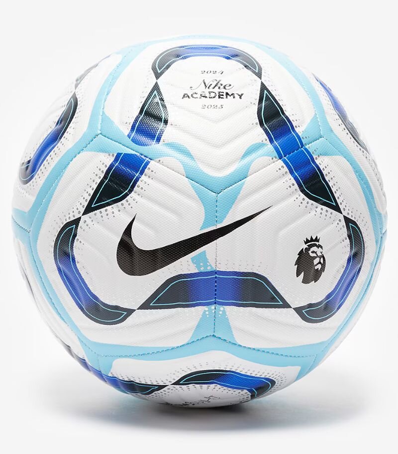 Premier league academy football, white with blue swirl pattern
